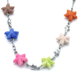 Ketting RVS zeester zilver