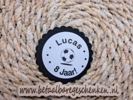 Gepersonaliseerde sticker "Verjaardag Voetbal"