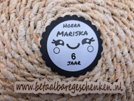 Gepersonaliseerde sticker "Verjaardag Gezichtje"