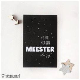 Minikaart "Meester" Blij