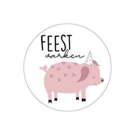 Sticker "Feestvarken"