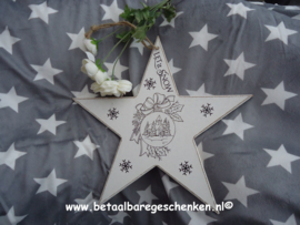 Houten ster "Kerstbal"