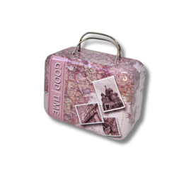 Miniatuur koffer roze good time
