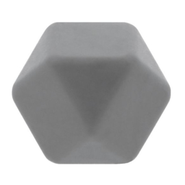 Siliconen kraal hexagon 17 mm nr. 002 Grijs