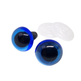 Veiligheidsogen Transparant blauw 6 mm