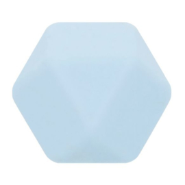 Siliconen Kraal Hexagon 14 mm nr. 002 258 licht blauw