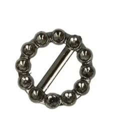 Gesp 10 mm donkerzilver