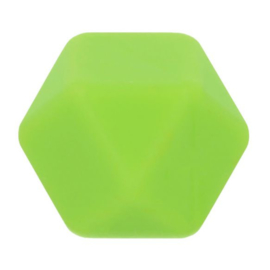 Siliconen Kraal Hexagon 14 mm nr. 548 groen