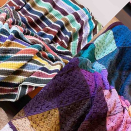 Scrumptious Squares Blanket & Scrumptious Stripes Blanket haakpakket