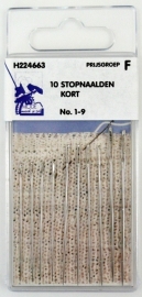 Stopnaalden kort nr. 1-9