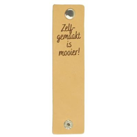 Leren labels zelf gemaakt is mooier 001 (2 stuks)