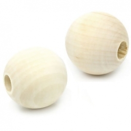 Houten kraal 2.5 cm.