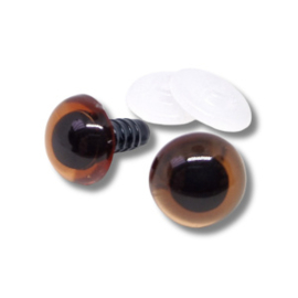 Veiligheidsogen Transparant bruin 6 mm