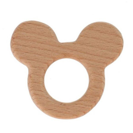 Houten bijtring mickey