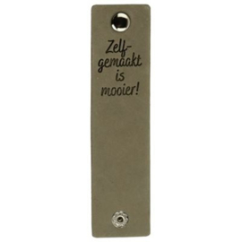 Leren labels zelf gemaakt is mooier 002 (2 stuks)