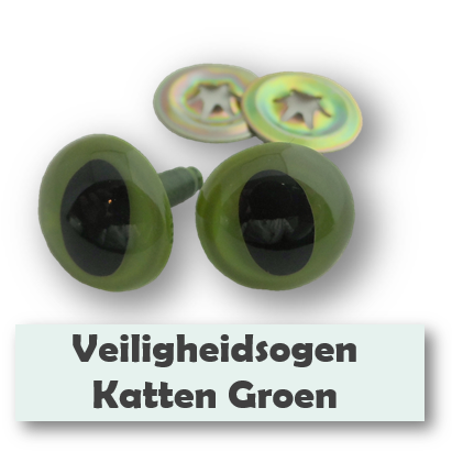 Veiligheidsogen katten groen