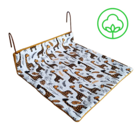 Radiatorhangmandje (girafjes met okergeel)