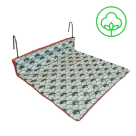 Radiatorhangmandje (figuurtjes groen met roestbruin)