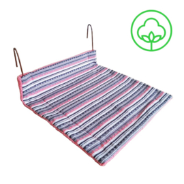 Radiatorhangmandje (zigzag streepjes met roze)