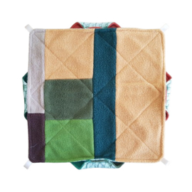 DubbelDekker (groene waaiers met patchwork natuurlijke kleuren)
