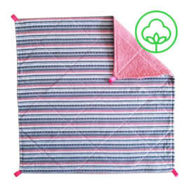 Hangmat XL (zigzag streepjes met roze)