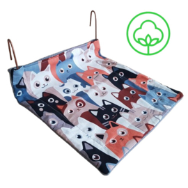 Radiatorhangmandje (katten met grijs)