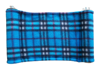 Zitstok Hangmat (blauw ruit met grijs)