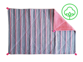 Hangmat Rechthoek (zigzag streepjes met roze)
