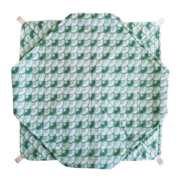 DubbelDekker (groene waaiers met patchwork natuurlijke kleuren)
