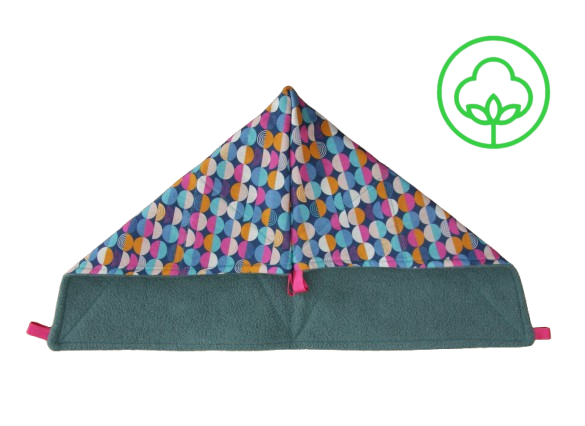 Diepe Hoekhangmat (gekleurde bolletjes met turquoise)