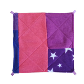Hangmat (space met patchwork roze en paars)