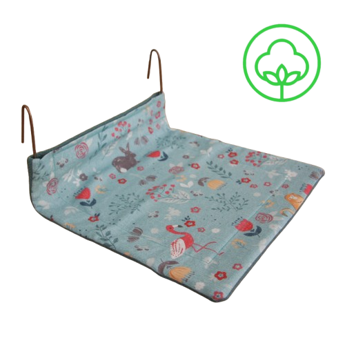 Radiatorhangmandje (diertjes met turquoise)