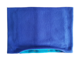 Knuffel Sjaal (donkerblauw met aquablauw)