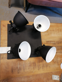 Plafondlamp 4-spot industrieel zwart