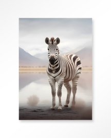 Art print 'Zebra Mist" incl. lijst