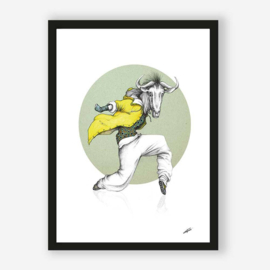 Art print "Wildebeast" incl. lijst