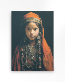 Wandkleed "Traditional girl "