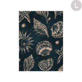 Wandkleed ''Seashells Midnight "