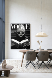 Art print "Fashion Book Black " incl. lijst