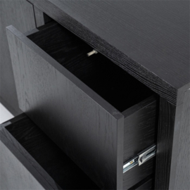 Dressoir Helsinki 200cm 2-drs. 2 laden - zwart