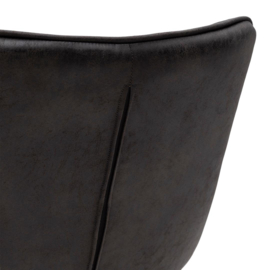 Eetkamerstoel met arml.  Carnaby DAC Turn Leg Pel Espresso -