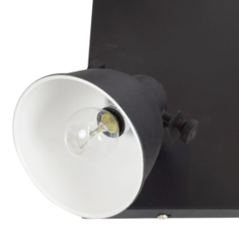Plafondlamp 4-spot industrieel zwart