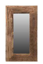 Spiegel oud Teak hout 100x3x182 cm