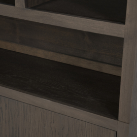 Kabinet Helsinki 150x220cm 2-delig 3-drs. 2 laden - bruin