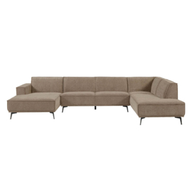 leeds chaise links - 2,5 - ottoman rechts - city 453 moss grey