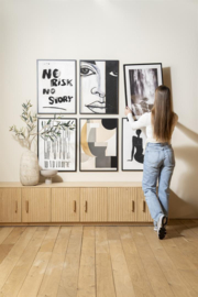 Art print ''No Risk, No Story'' incl. lijst