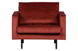 Fauteuil Rodeo velvet chestnut