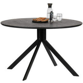 Eettafel Bruno rond mdf zwart Ø120 CM