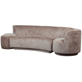 Bank Popular -  Taupe (bank, poef en fauteuil in één)