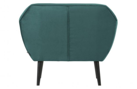 Fauteuil Rocco fluweel teal